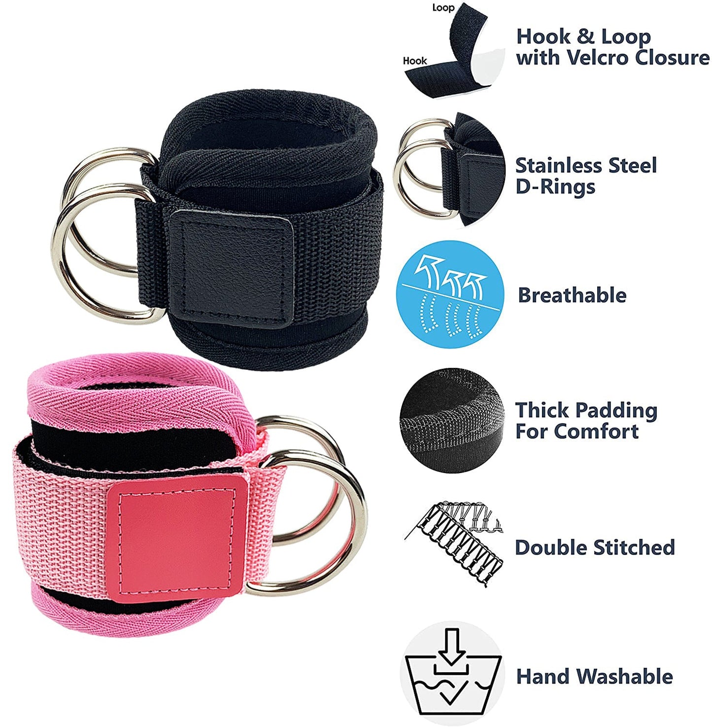 Ankle Strap with D-Ring - Jaguar Fitness