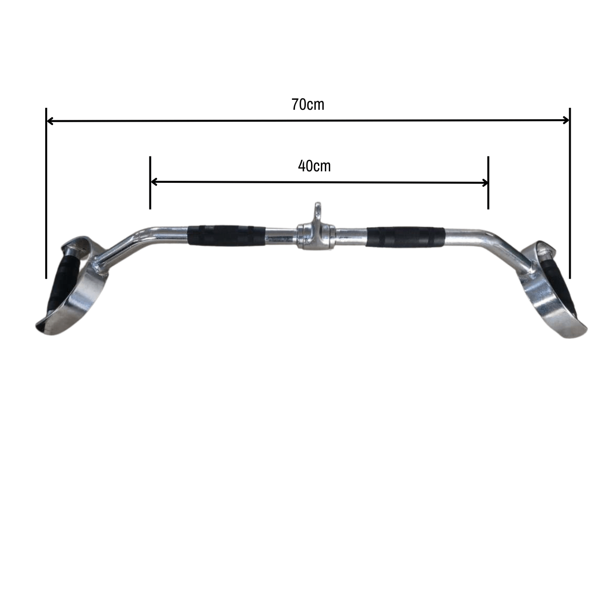 Delux Lat Bar with D-Handle - Revolving Link - Jaguar Fitness