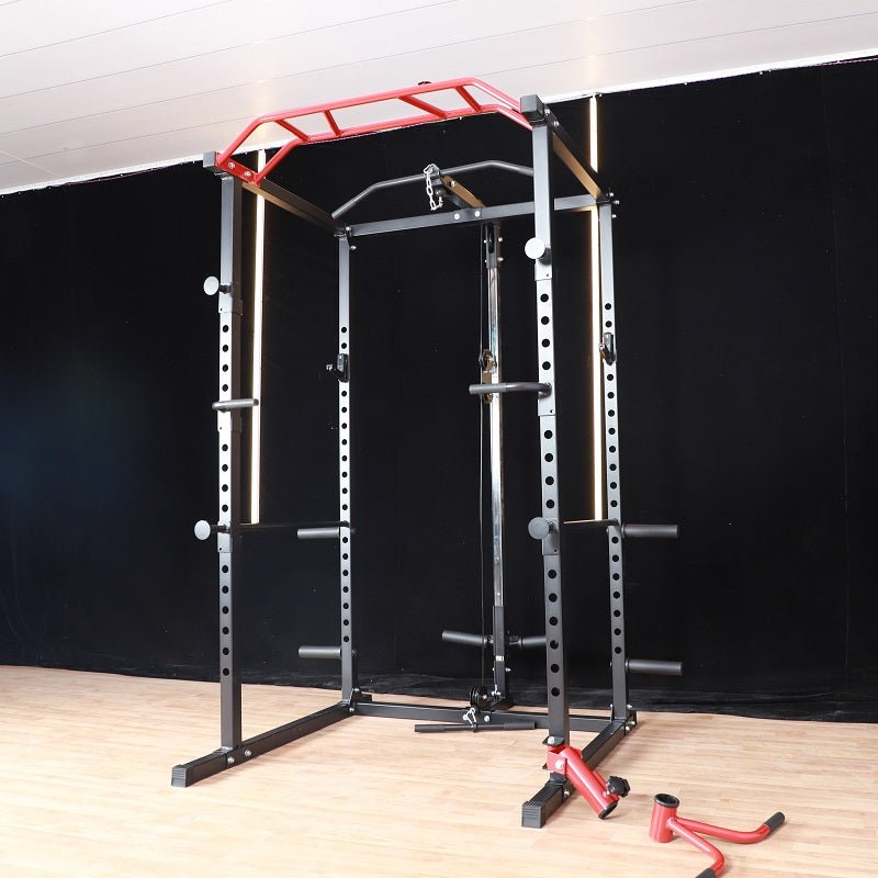 Delux Multipurpose Power Rack - Squat Rack - With High/Low Cable - Jaguar Fitness