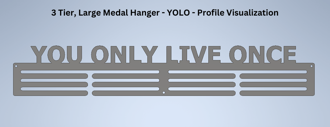 Medal Hanger Laser Template - Large 3 Tier - Jaguar Fitness