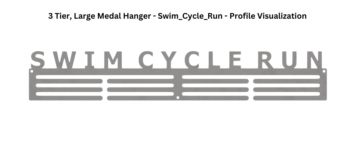 Medal Hanger Laser Template - Large 3 Tier - Jaguar Fitness