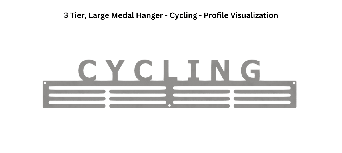 Medal Hanger Laser Template - Large 3 Tier - Jaguar Fitness