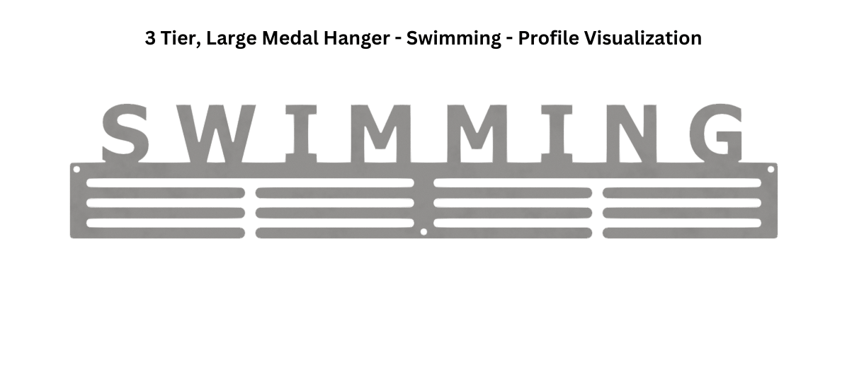 Medal Hanger Laser Template - Large 3 Tier - Jaguar Fitness