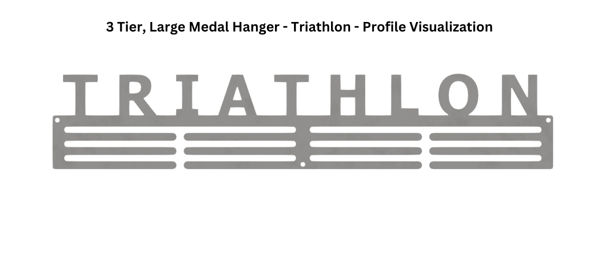 Medal Hanger Laser Template - Large 3 Tier - Jaguar Fitness