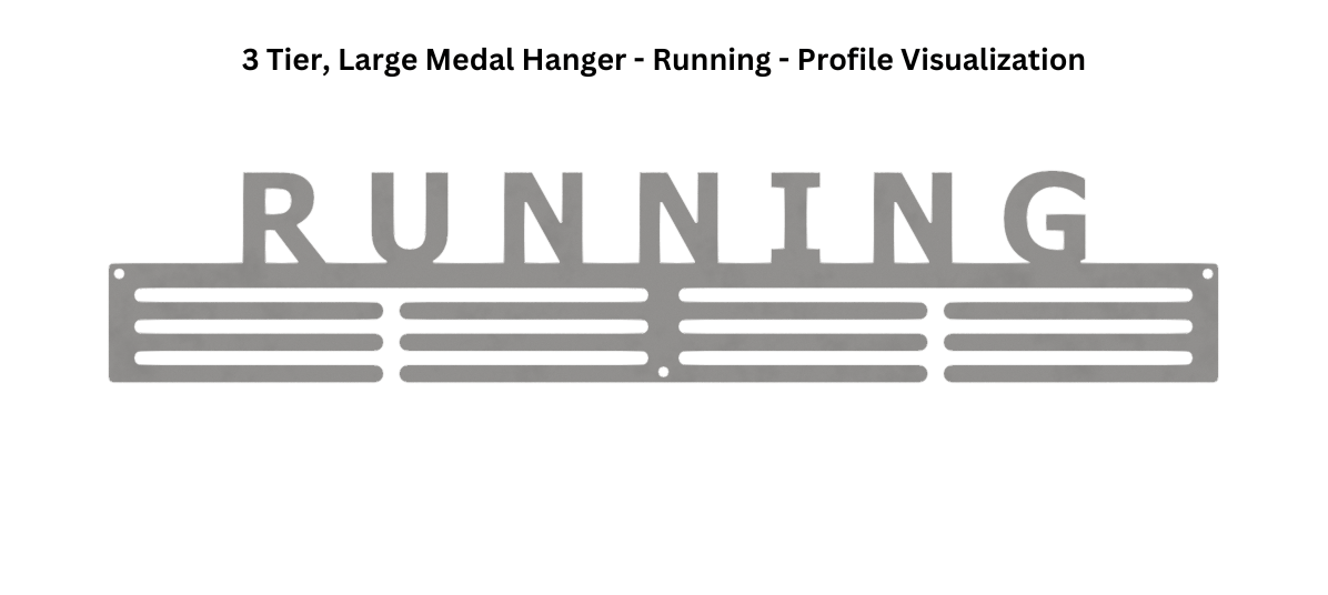Medal Hanger Laser Template - Large 3 Tier - Jaguar Fitness