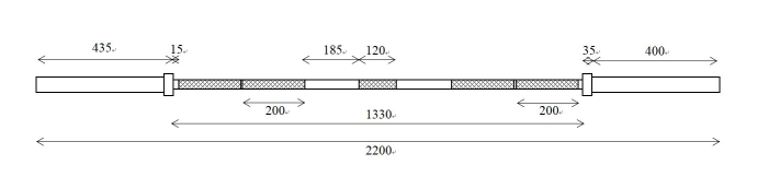 Olympic Barbell Bar - 2.2m - 20kg - 700LB Capacity - Jaguar Fitness