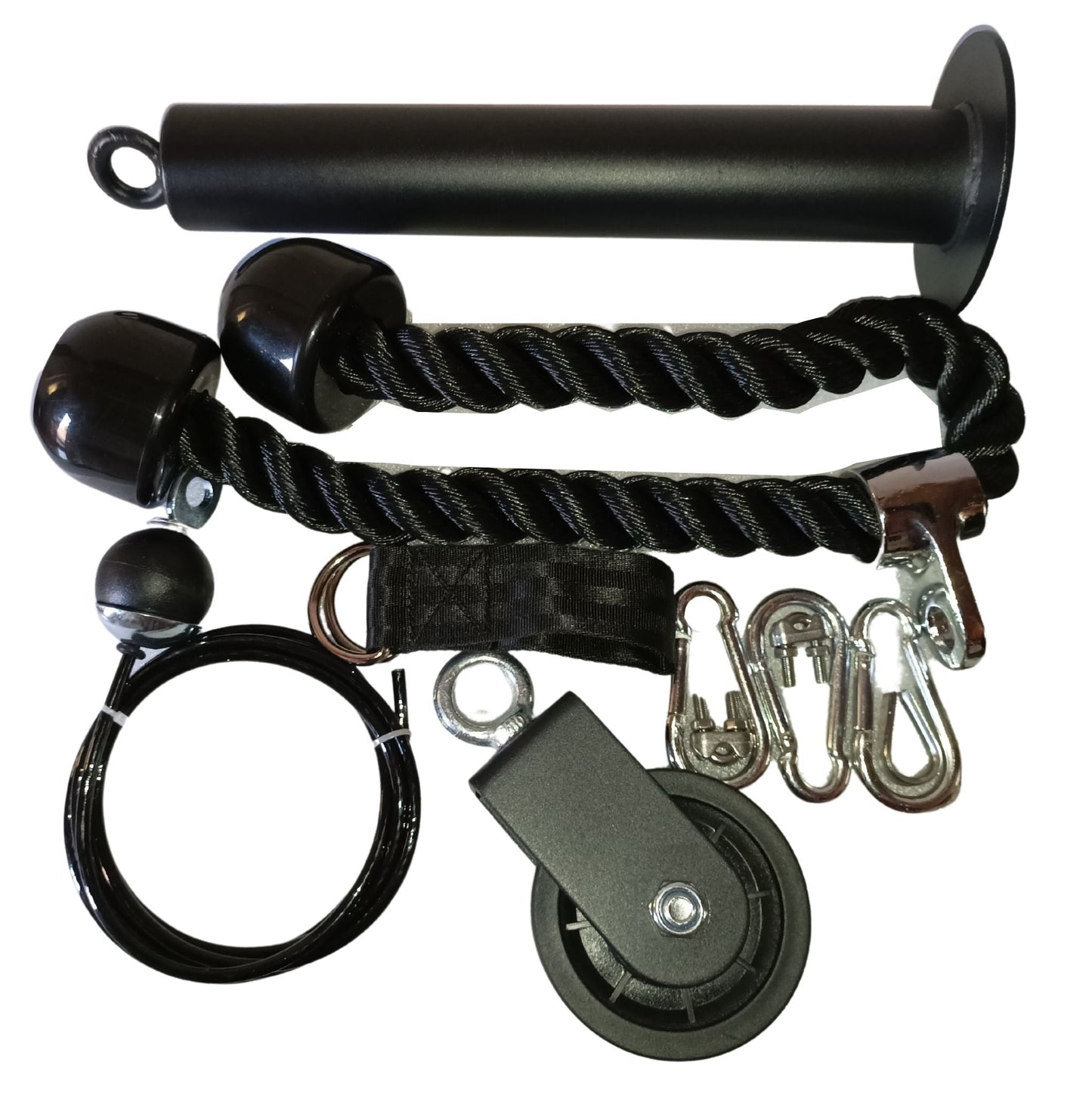 Portable Cable Pulley Kit with Tricep Rope - Jaguar Fitness