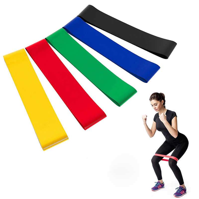 5 Piece Yoga Resistance Loop Band Set - Latex - Jaguar Fitness