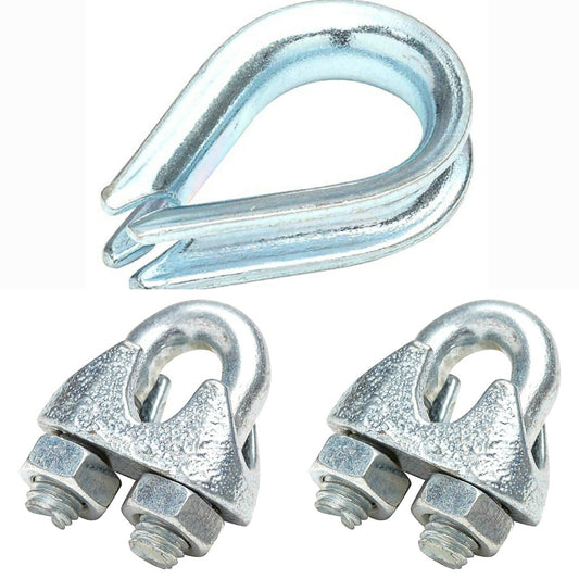 End Crimp Kit - 1 x Thimble + 2 x Bulldog Clamps - Jaguar Fitness