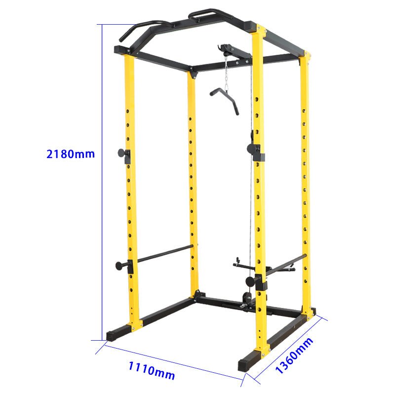 Multipurpose Power Rack - Squat Rack - With High/Low Cable - Jaguar Fitness