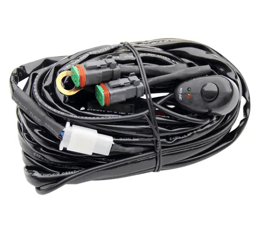 Wiring Harness - Dual Spots - Single Switch - with 2 Pin DT plugs - Jaguar Fitness